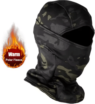 Inspire Essentials ArcticShield Winter Fleece Camouflage Balaclava Full Face Mask american Black