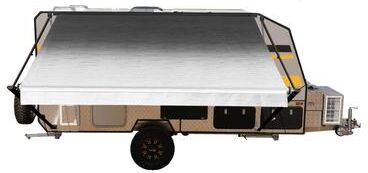ALEKO Retractable 16 X 8 ft RV Awning or Patio Canopy Black Fade