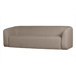 3-Sitzer Sofa Sloping aus Chenille-Stoff, modern gepolstert, hellbraun, komfortabel für 3–4 Personen