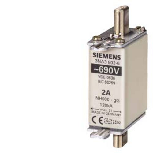 Siemens 3NA38046 Sicherungseinsatz Sicherungsgröße = 0 4A 690V 3St.