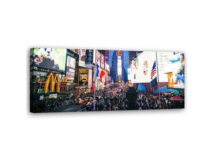 Feeby Wandbild times square new york, Mehrfarbig, Stadtarchitektur, Rechteckig, 90x30 cm, Bilder & Rahmen, Bilder, Leinwandbilder