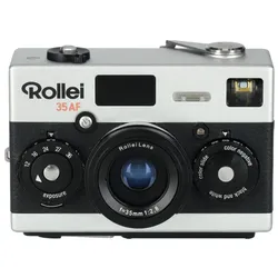 Rollei 35AF, Analogkamera, Silber, Schwarz