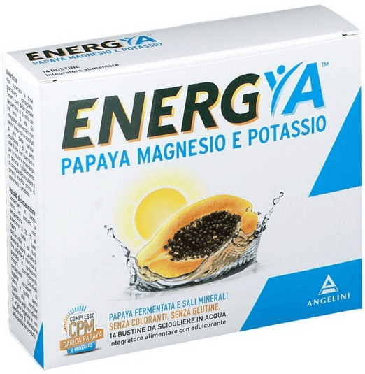 Energya Papaya Magnesio e Potassio Integratore Sali Minerali 14 Bustine