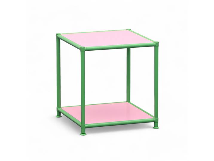 Couchtisch System4 Cubey 40.4x40.4 cm, Dunkelpink/Grün, Quadratisch, Neu - Perfekt für Sofa und Lounge