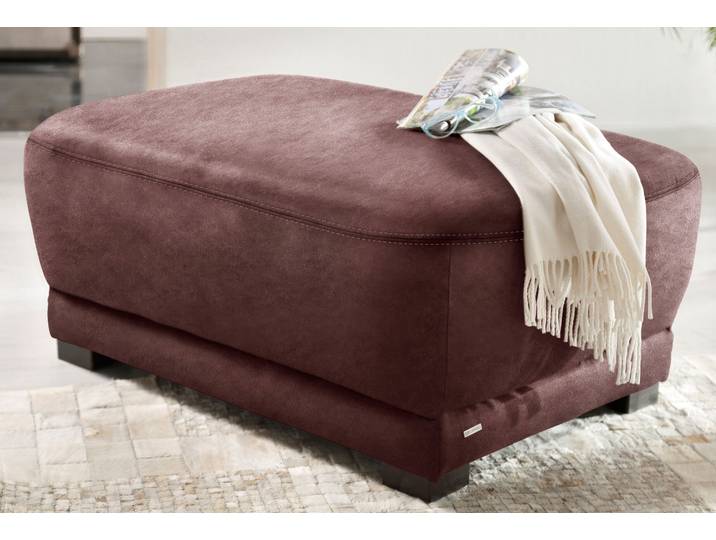 Polsterhocker, Chenille & Microfaser, Braun, 109×46×78 cm, Boxspring-Polsterung, Klassisch, Home-affaire