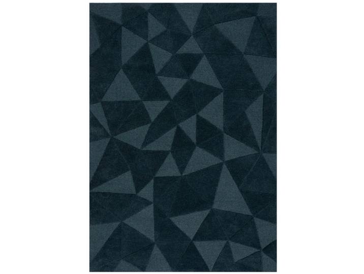 Flair Rugs Wollteppich Moderno, Blau, Struktur, rechteckig, 160x230 cm, Reach, AZO-frei, Handmade in India, für Fußbodenheizung geeignet, pflegeleicht, Teppiche und Böden, Teppiche, Moderne Teppiche