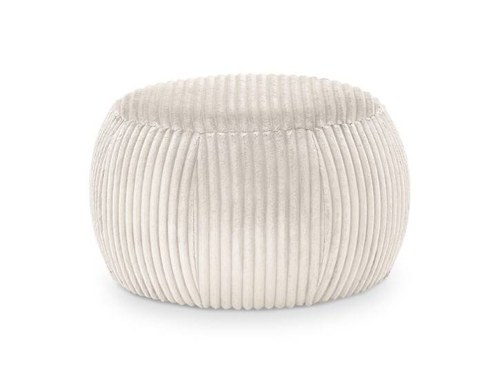 set one by Musterring Denton Pouf in Cord - Cord Tilia 01 beige - 80 Modern, Vintage