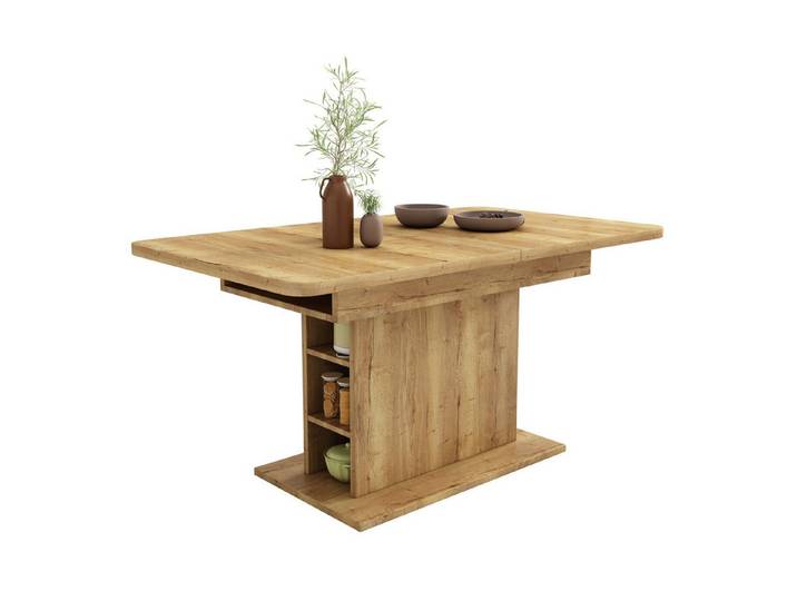 OKWISH Esstisch Esszimmertisch Küchentisch (Kaffee-Freizeittisch erweiterbar multifunktional, ausziehbar)