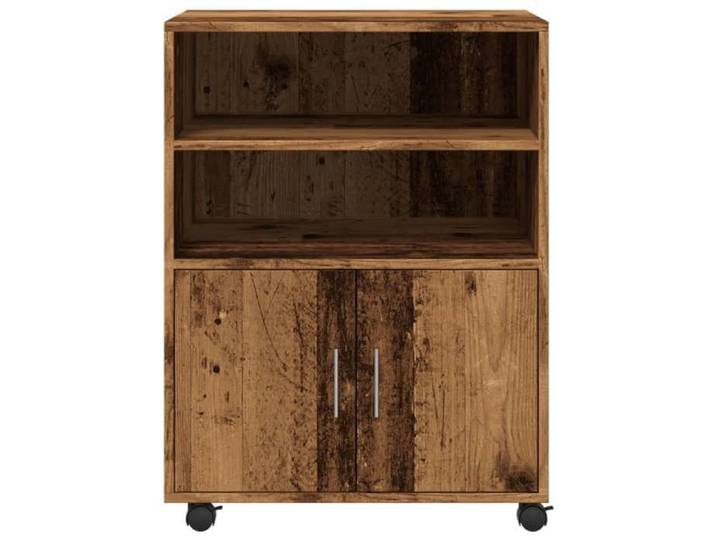 CHIC Armoire à Roulettes Vieux Bois 60 x 48 x 81 cm avec charge maximale 50 kg &clf19r