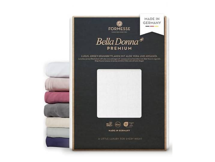 Bella Donna Premium feines Luxus-Jersey-Spannbettlaken: seidig&weich, glatt