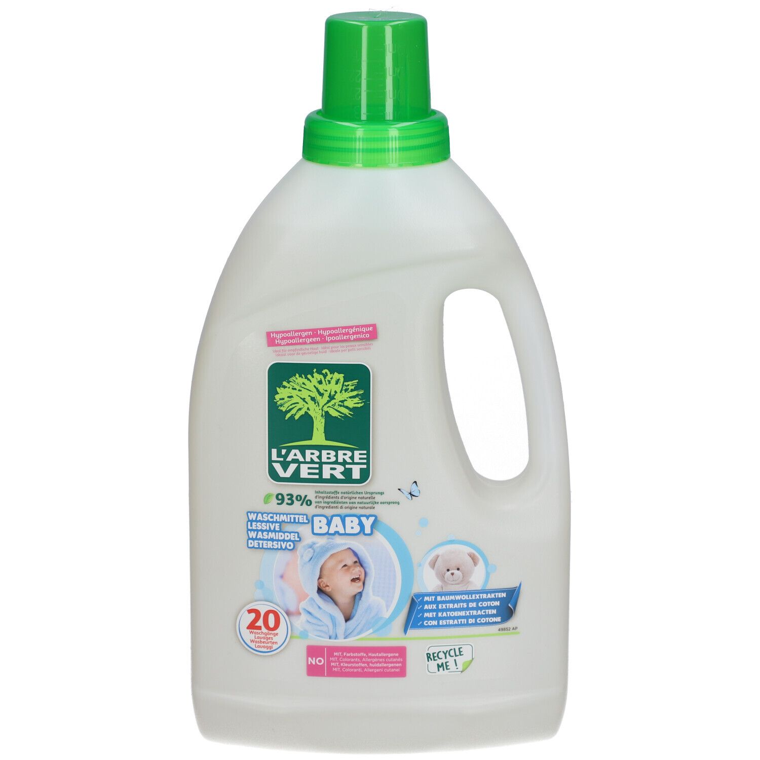 L'arbre Vert Öko Flüssigwaschmittel Baby 1.2 lt 1,2 l Liquidum