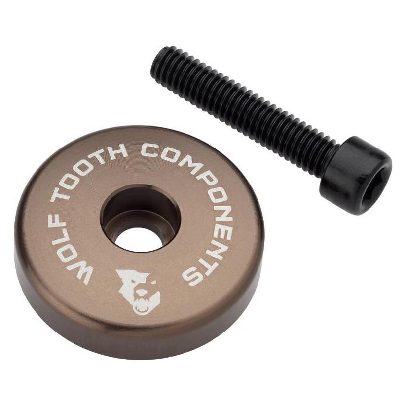 Wolf Tooth Ultralight Ahead-Kappe, integrierter 5mm Spacer, 1 1/8", espresso (STEMCAP5MMESP)