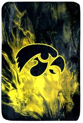 College Covers Iowa Hawkeyes Sublimated Soft Throw Blanket