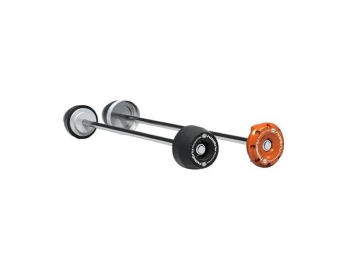 TianChuangs Motorräder Rahmen Schieberegler Motorrad Vorne Hinten Rad Hub Rad Achse Gabel Crash Sliders Schutz Fit for KTM 1390 Super Duke R 2024 Motor Crash Schutz(A Set)