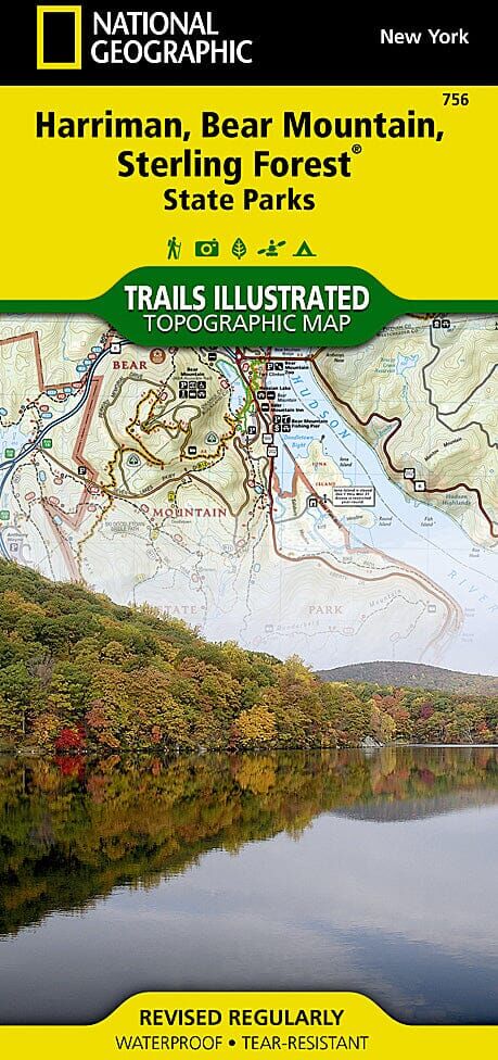 Carte de randonnée n° 756 - Harriman, Bear Mountain, Sterling Forest (New York)   National Geographic