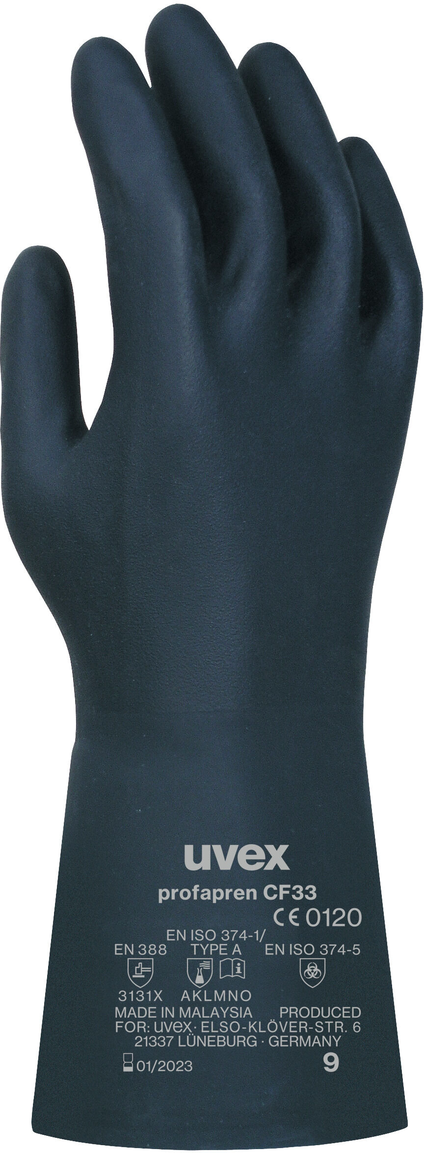 Conmetall Meister uvex profapren CF33 Chemikalienschutzhandschuhe, Größe 10