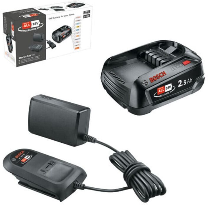 Bosch Systemzubehör 18 Volt Lithium-Ionen Starter-Set 18V Alliance (2.5Ah + AL 18V-20) (1600A02625)