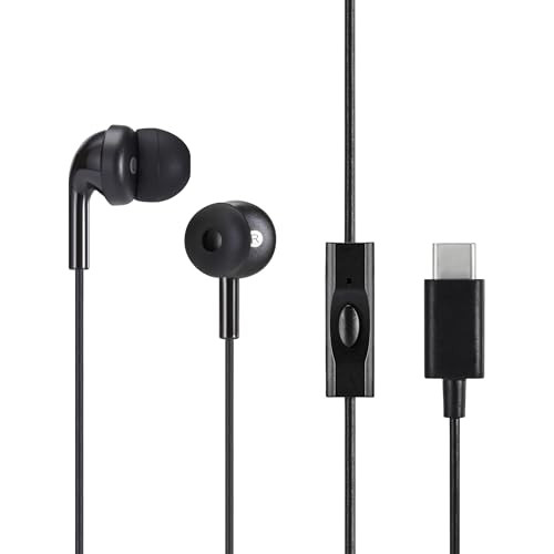 Amazon Basics bedrade USB-C oordopjes met microfoon - Zwart