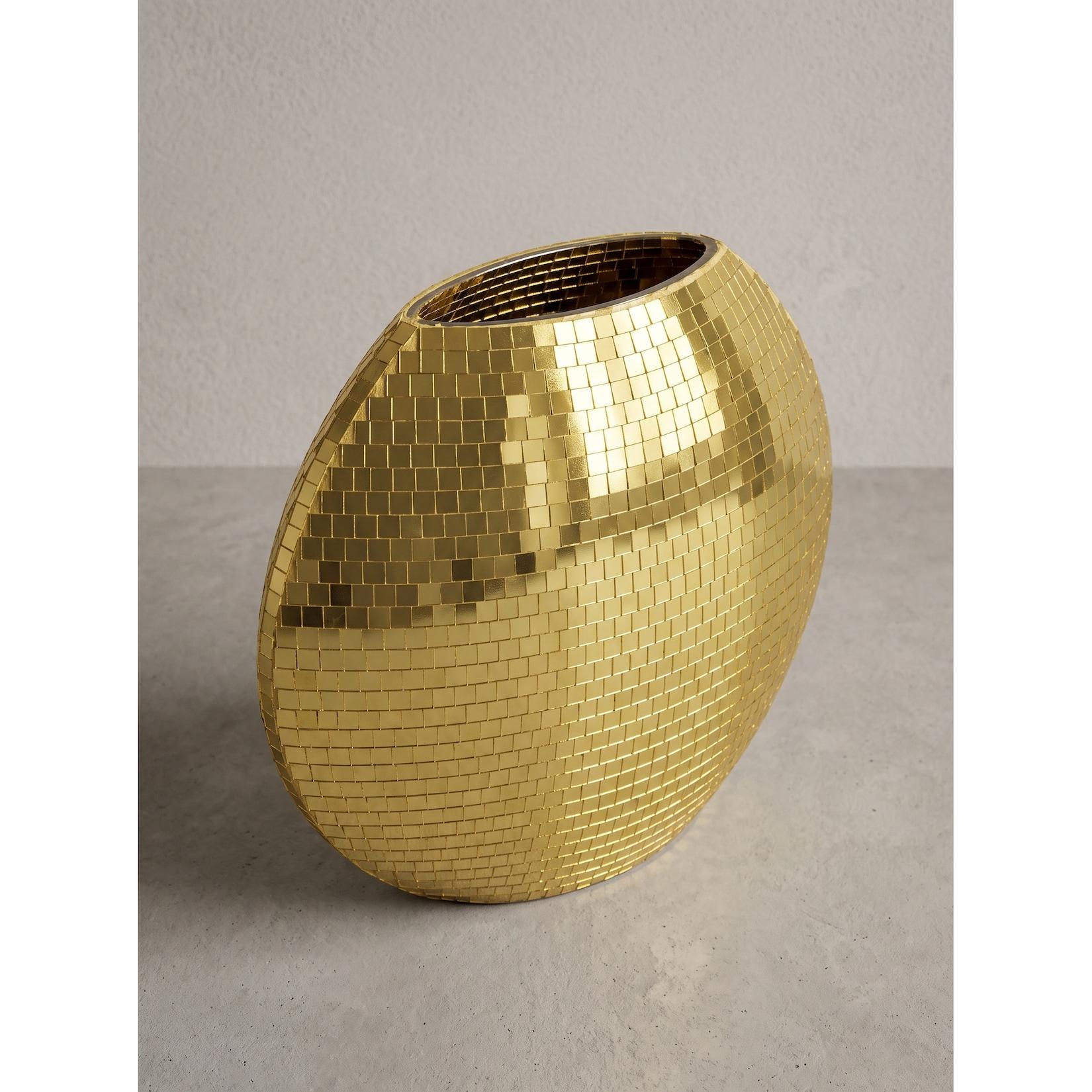 Tischvase Eisen Gold 40x10x35 cm - BERLENGA Kadima Design