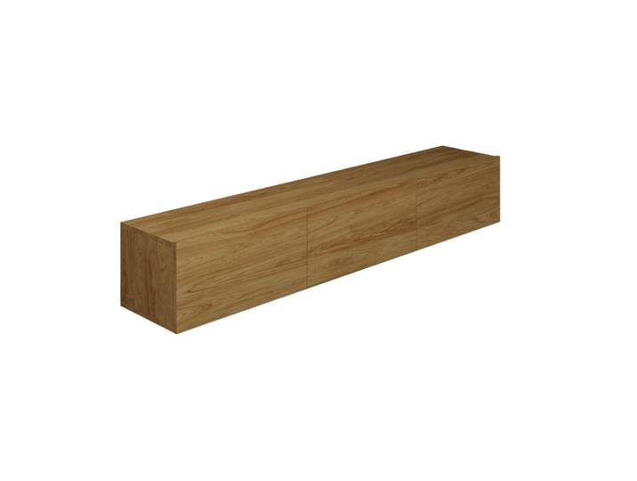Meuble tv mural 3 portes 160 cm panneaux agglomérés marron