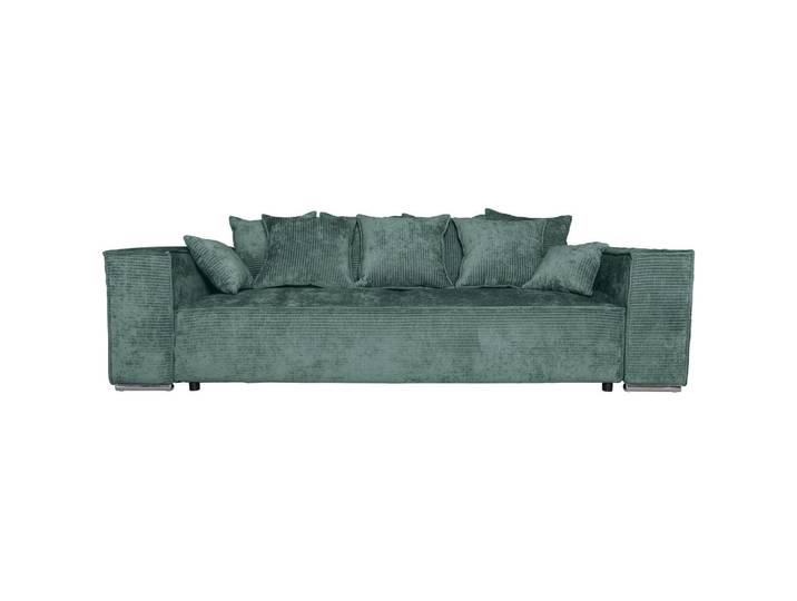 Carryhome Bigsofa, Grün, Metall, 3-Sitzer, Füllung: Schaumstoff, 256x68x122 cm, Liegefunktion, Schlafen auf Sitzhöhe, Rücken echt, Wohnzimmer, Sofas & Couches, Sofas, Bigsofas