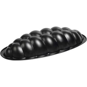 Kaiser Backform Hefezopfform, Osterbackform, aus Stahl, 38 x 16 x 6,5 cm, schwarz, antihaftbeschichtet, Motivbackform