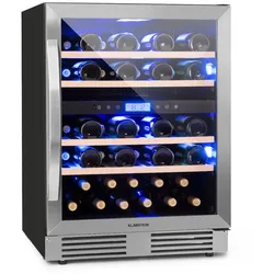 Klarstein Vinovilla 43 Built-In Duo Weinkühlschrank 2 Zonen 129l 43 Fl Glastür Edelstahl
