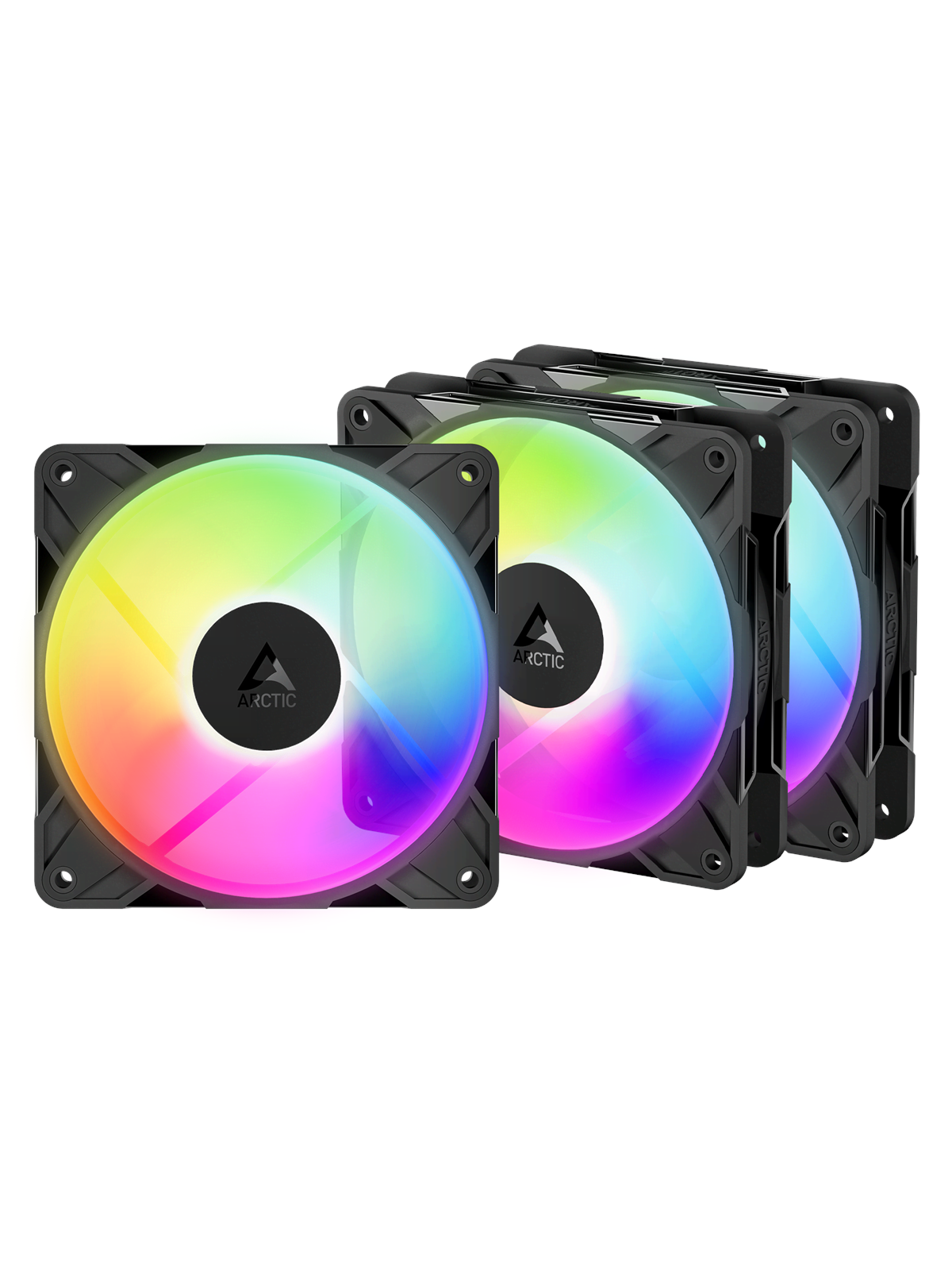 Arctic P12 Pro Reverse A-RGB - 3 Pack - Gehäuselüfter - 120mm - Schwarz