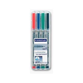 STAEDTLER Lumocolor NonPermanent-Marker 316F, 4er Etui