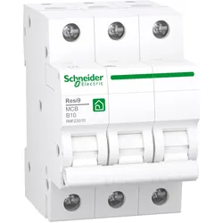 Schneider R9F23310 Leitungsschutz- schalter Resi9 3P, 10A, B Charakteristik