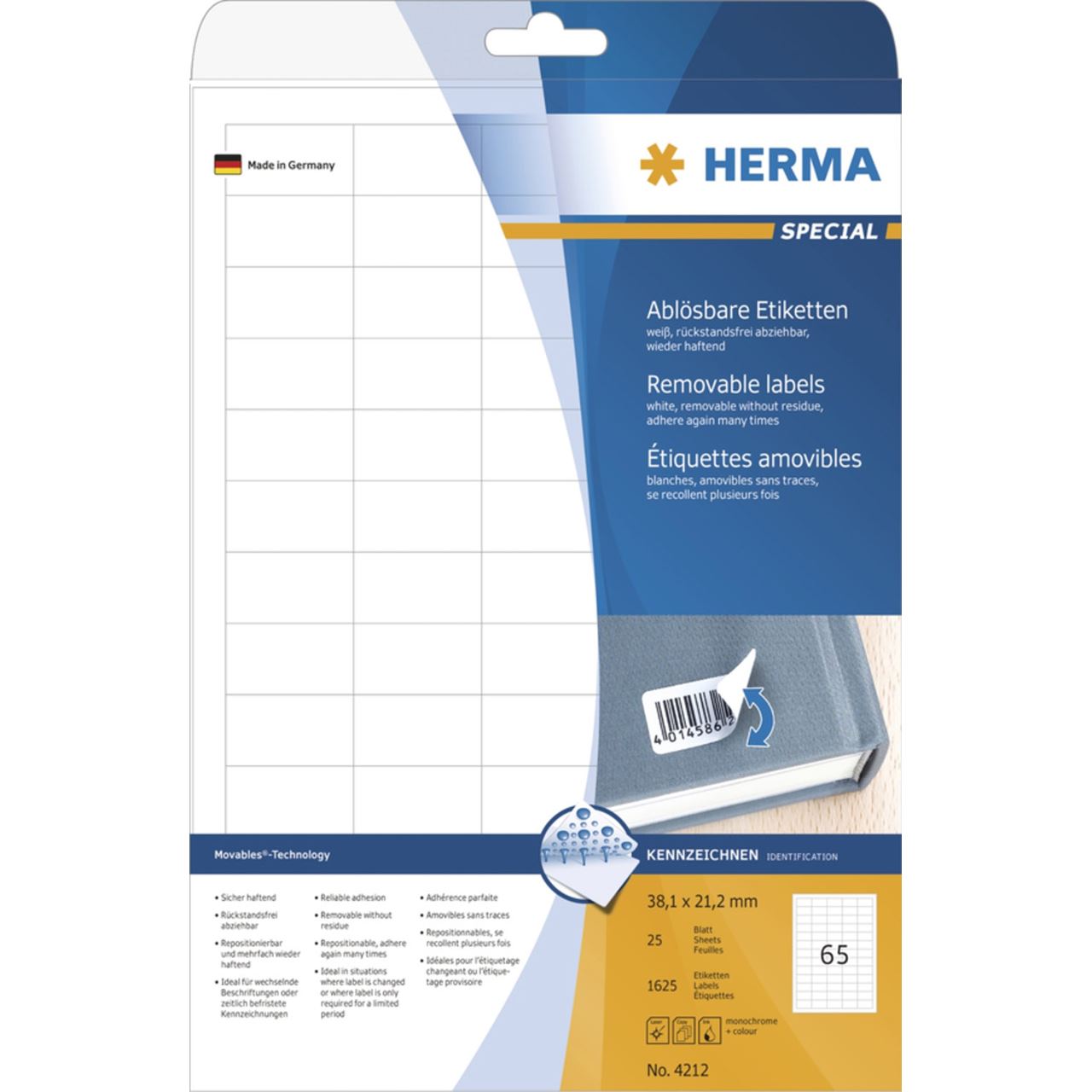 Herma Preisetiketten 2.12x 3.81 cm (1625 Stück)