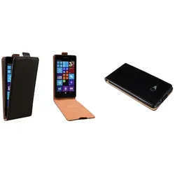 Flip Case für Microsoft / Nokia Lumia 535 schwarz ultra slim