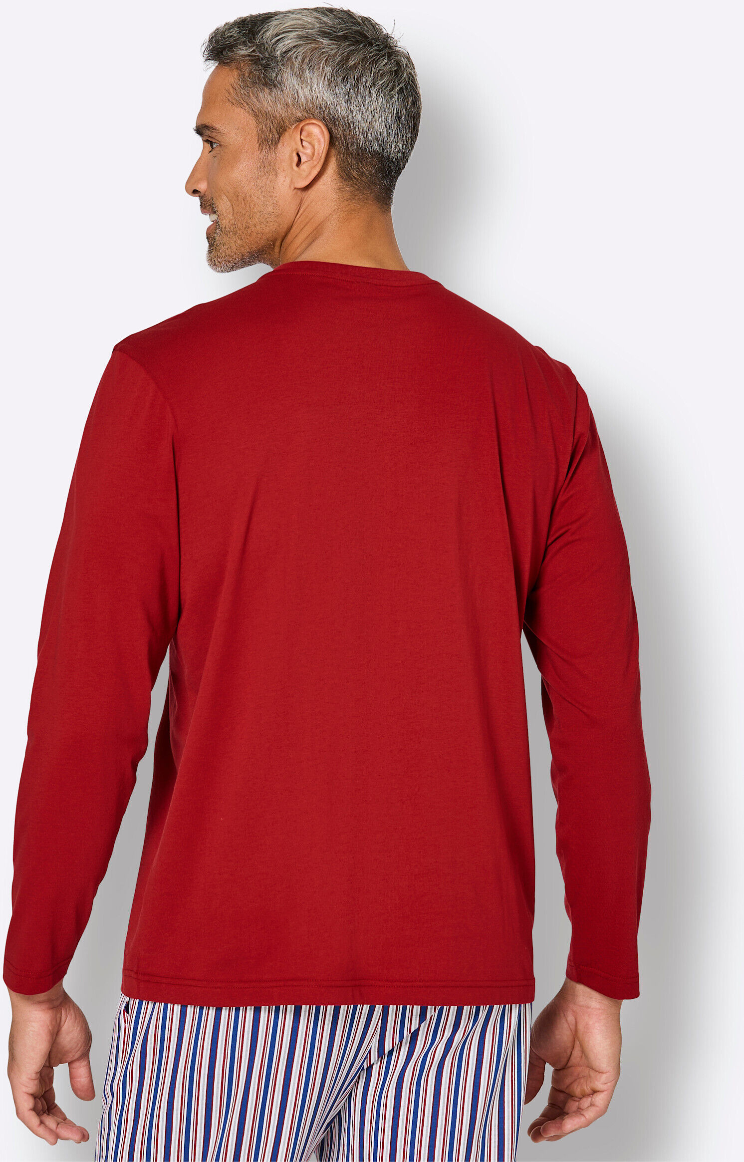 Schlafanzug WITT "Schlafanzug-Shirt Schlafanzug-Shirt", Herren, Gr. 56, kirsche, Rundhals, Homewear-Sets Schlafanzug
