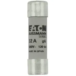 Eaton C14G32S Sicherungseinsatz, Niederspannung, 32 A, AC 500 V, 120 kA, 14 x 51 mm, gL/gG, IEC, Mit Schlagmelder ZYLINDERFÖRMIGE SICHERUNG >STR >14  - 10 Stück