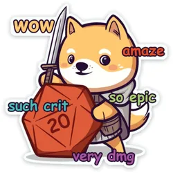 Crit Stones Much Crit Sticker