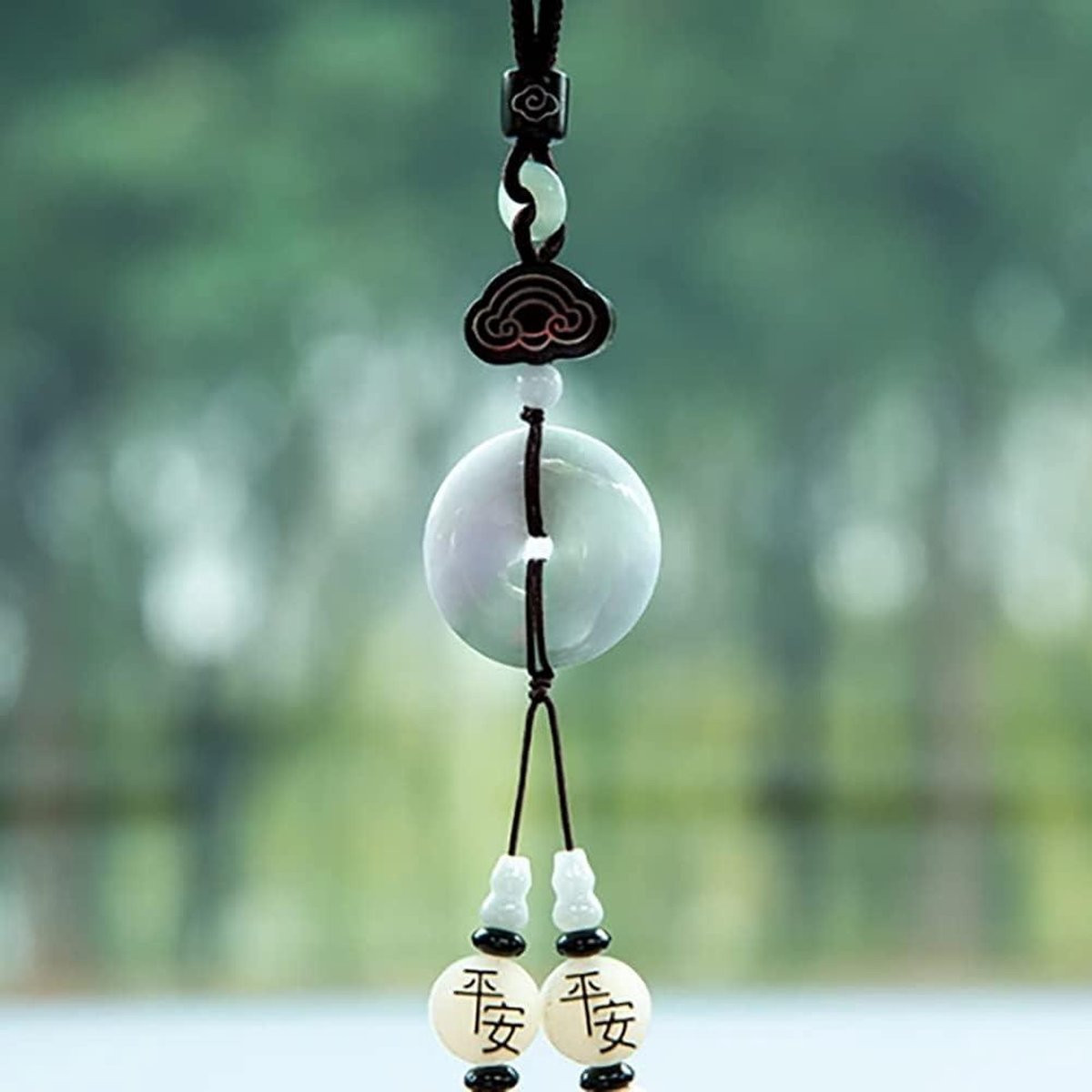 Jade bedels binnenspiegel hanger voor auto interieur decoratie
