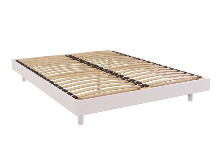 Sommier à lattes 2 places bois Kit France - 160x200 160x200 Blanc