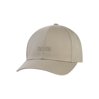 Baseball Cap BOSS "Zed", Herren, beige (schwarz beige 255), Twill, Baumwolle, unifarben, Caps, mit Logostickerei, Unisex