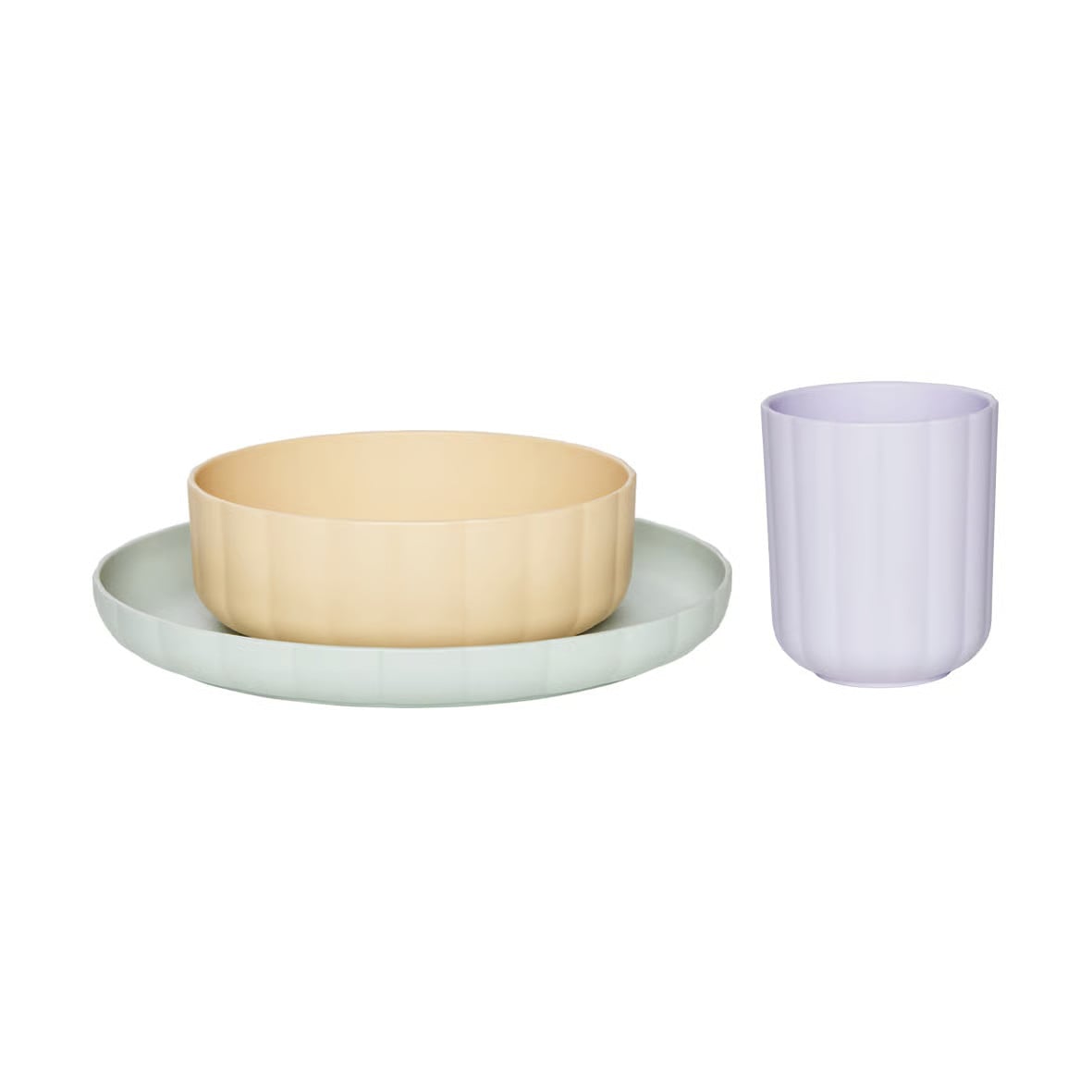 OYOY Pullo servisset 3-delig Pale mint-vanilla-lavender