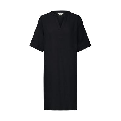 Minikleid OXMO "Minikleid OXNInna Linen Mix", Damen, Gr. 36, N-Gr, grau (meteorite), Obermaterial: 80% Viskose LENZING LenzingCV. 20% Leinen LI., Kleider Minikleid
