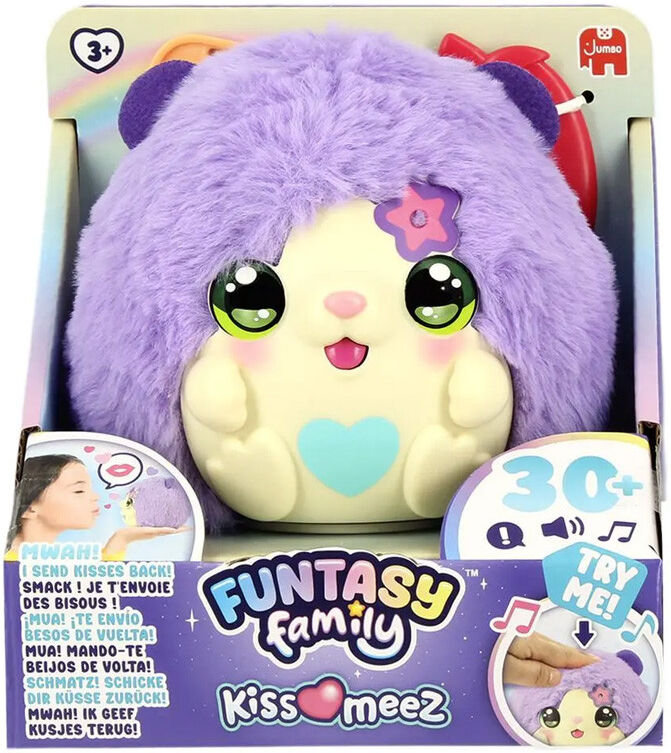 Jumbo Diset Funtasy Family : Kiss-Meez Peluche Hamster violet - Jumbo