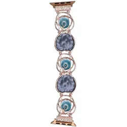 Neue Armbanduhr GlacierX Gleam Bud Stretch Bracelet Ember Blue für Apple Watch 38/40/41mm Gold-Blau