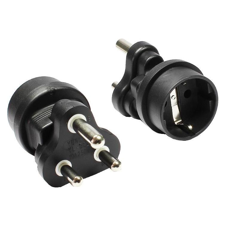 Varia 1500-ADSA1 - Stromadapter, Südafrika 3 pin Stecker auf Schutzkontakt-Buchse (Typ F, AS 3112) (417257)