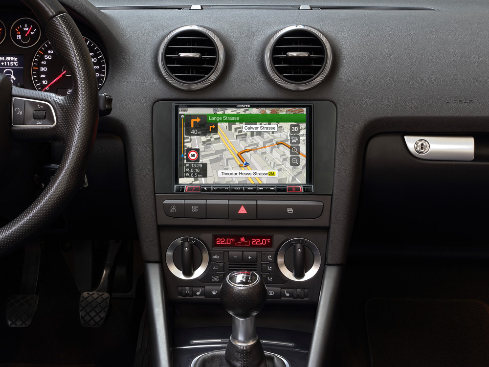 Alpine X803D-A3 | 8-Zoll-Navigationssystem für Audi A3 (8P/8PA) mit DAB+, kapazitivem Display, Apple CarPlay und Android Auto Unterstützung