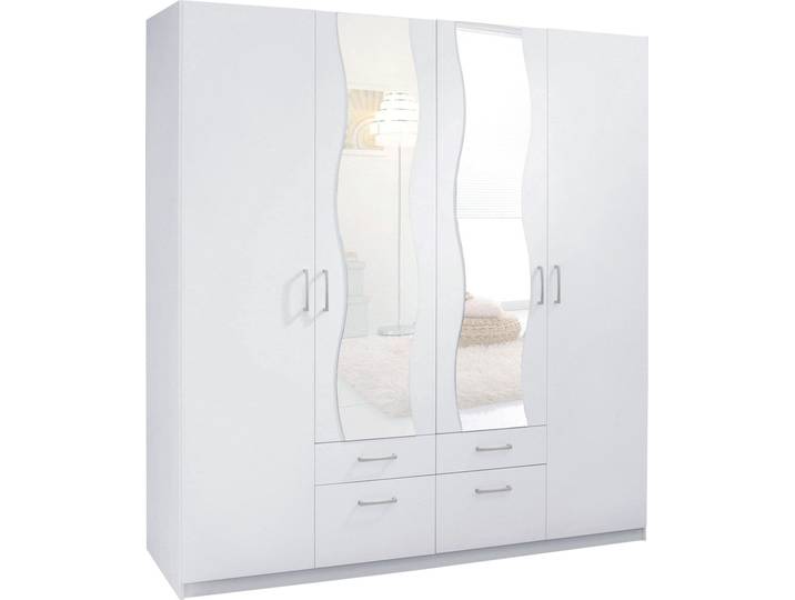 Kleiderschrank PRIESS, weiß (weiß uni), B:190cm H:193cm T:54cm, Holzwerkstoff, Schränke, Kleiderschrank
