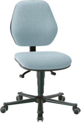 Labordrehstuhl LEANOS 9133, mit Rollen, Stoffpolster, Duotec grau