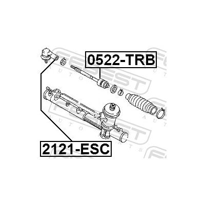 FEBEST Spurstangenkopf 2121-ESC Vorderachse für Ford FAW MAZDA