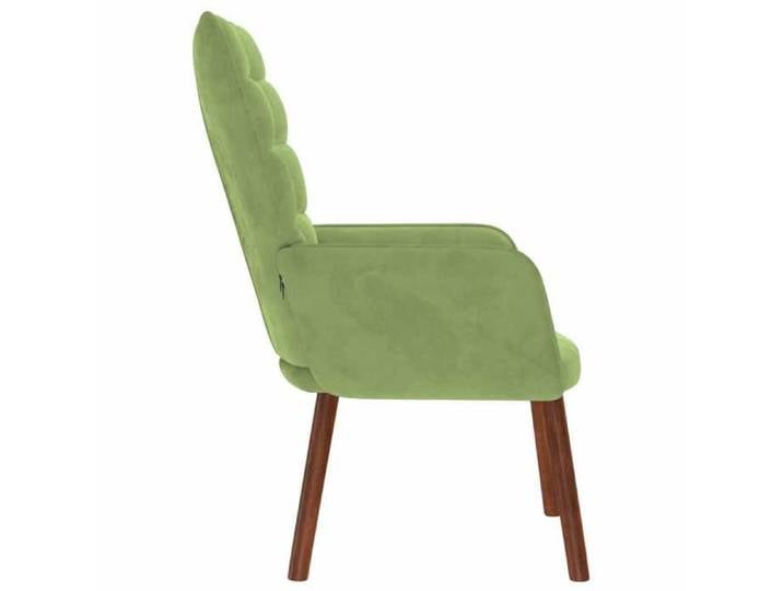 Fauteuil simple - Vert - Chaise de relaxation - Vert clair Velours 61.5x69x95.5 cm F8061