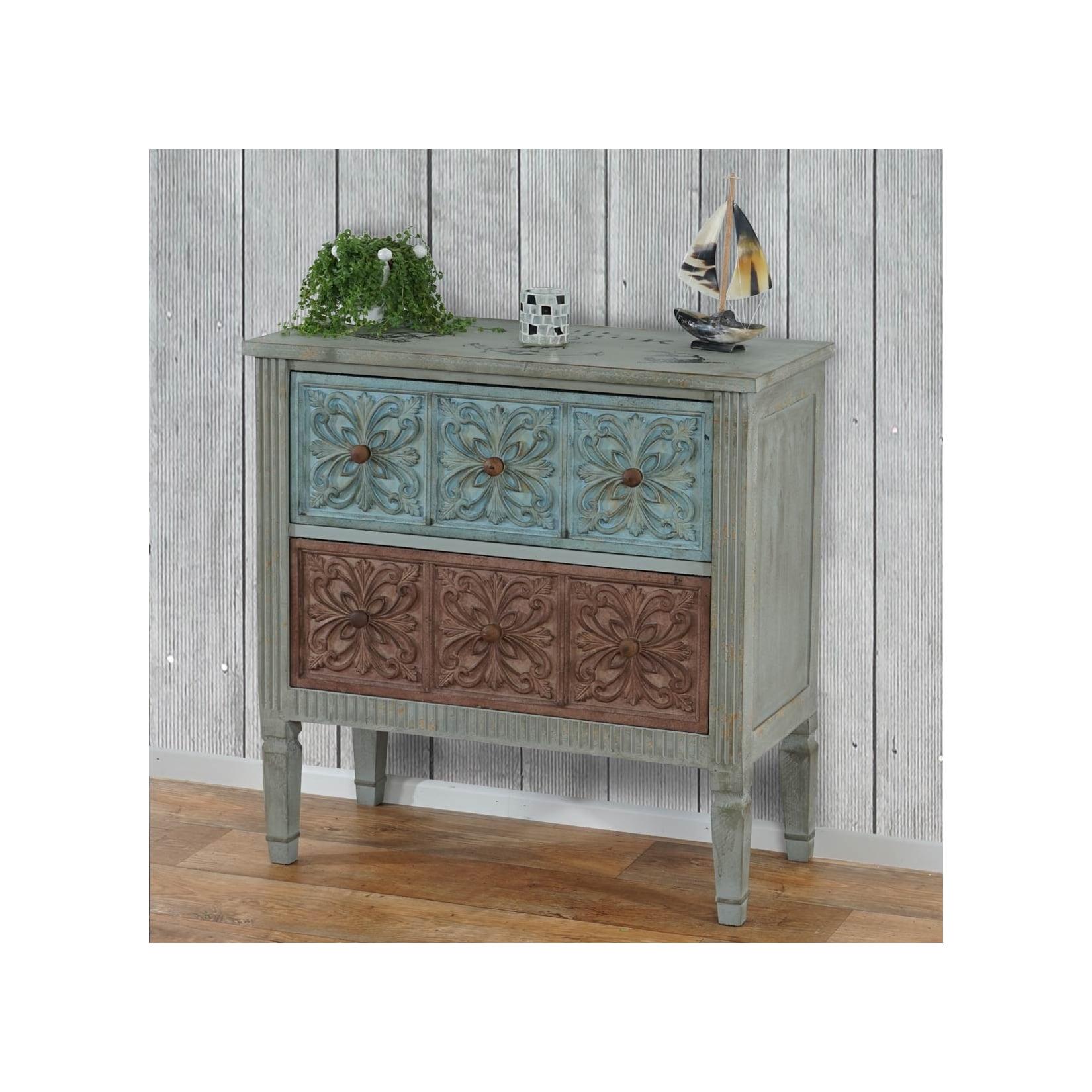 Kommode Almada Sideboard Schrank Shabby-Look, Vintage, 80x79x40cm