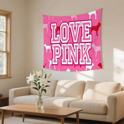 Uplift Essentials "Chic ""LOVE PINK"" Aesthetic Wall Tapestry style 3 35 X 51 In (90 X 130 Cm)"